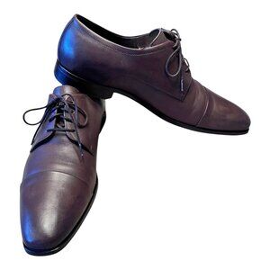 Hugo Boss Brown Leather Derby Dress Shoes Men’s 10.5 M Vero Cuoio